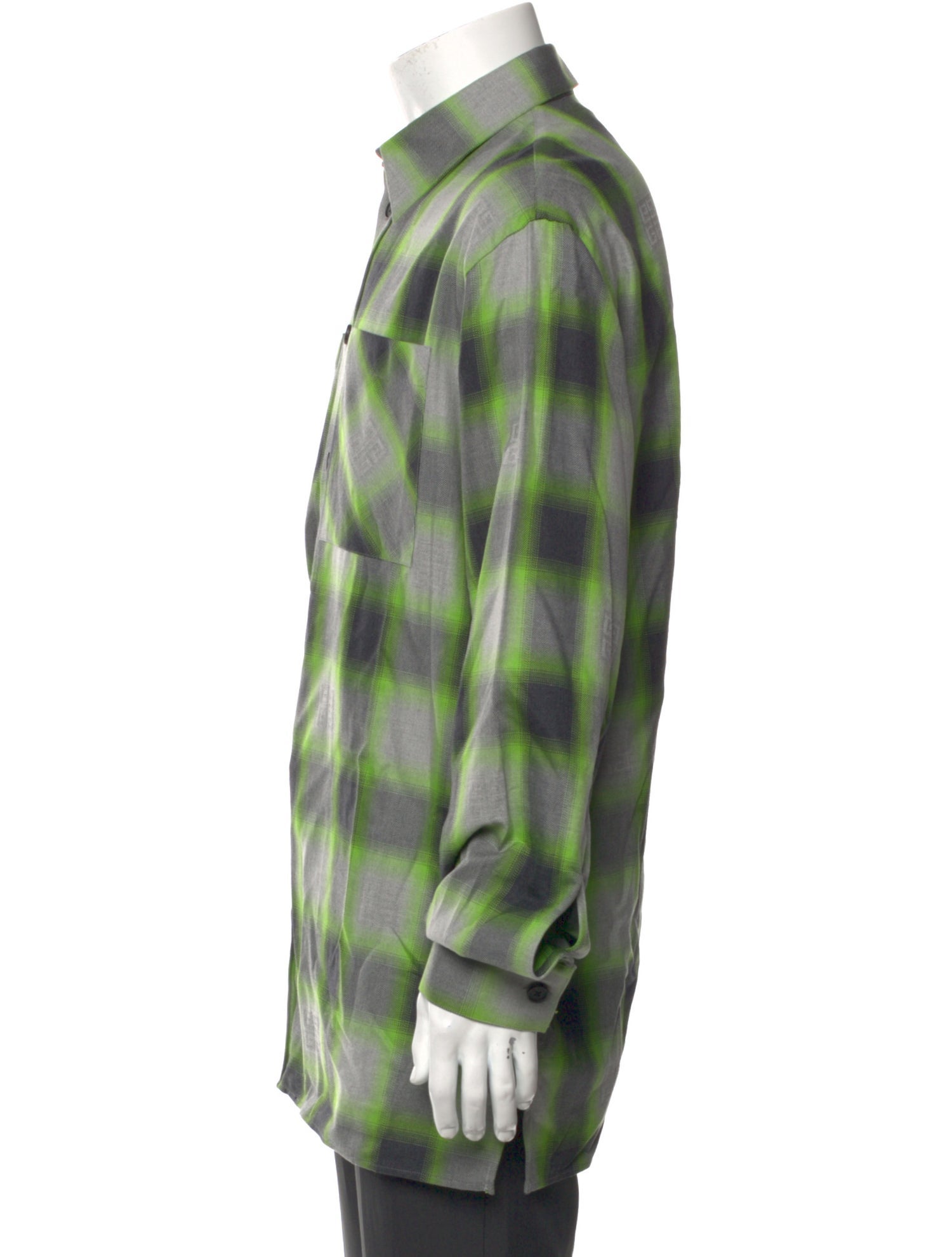 Givenchy Plaid Print Long Sleeve Shirt