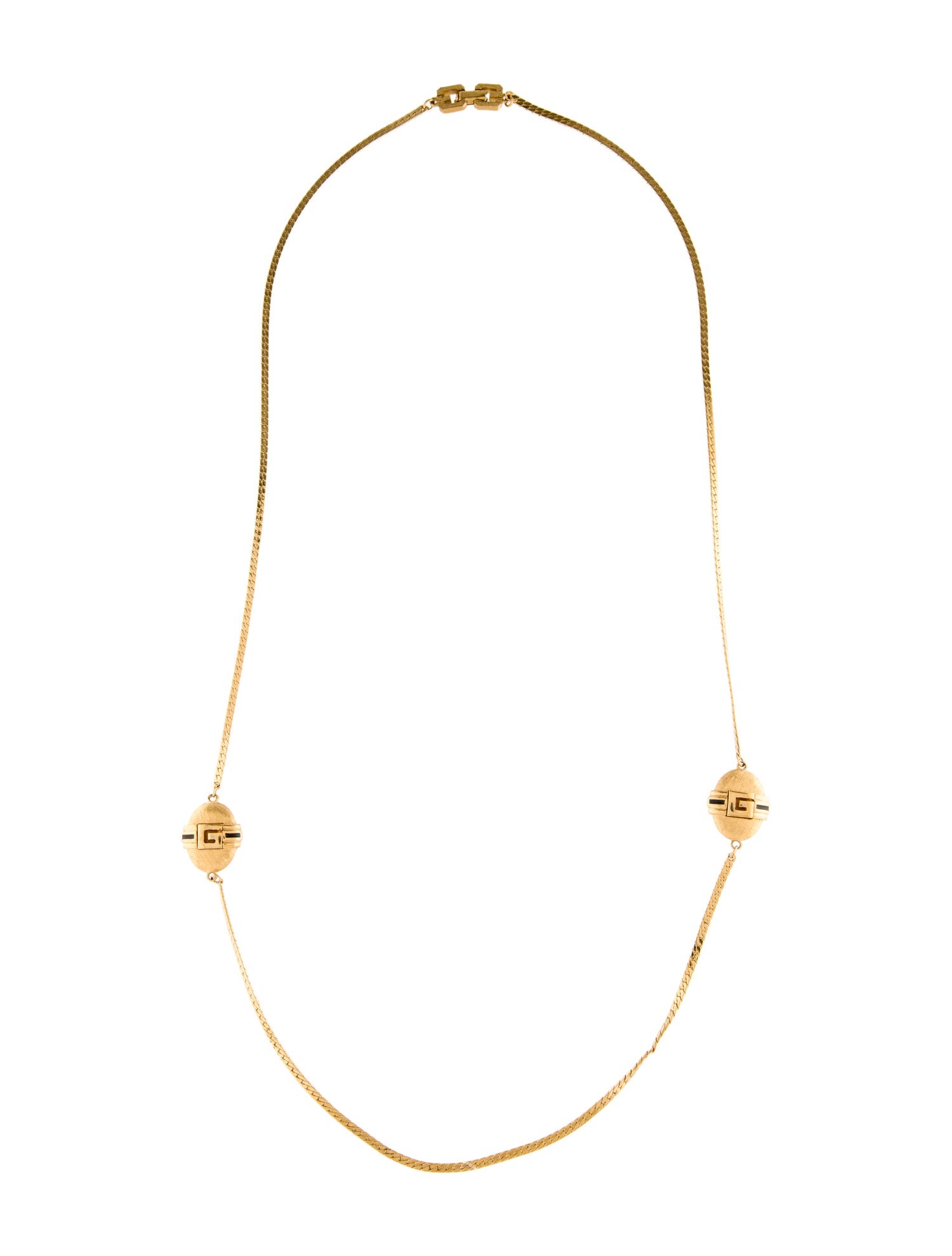 Givenchy Enamel G Station Necklace