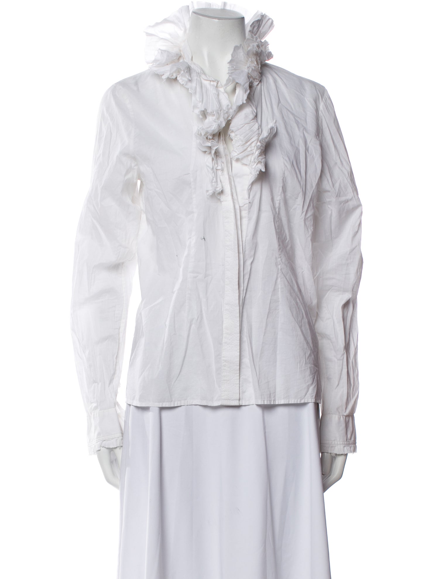 Givenchy Mock Neck Long Sleeve Blouse