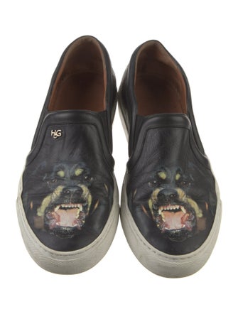 Givenchy Leather Embroidered Accent Flats