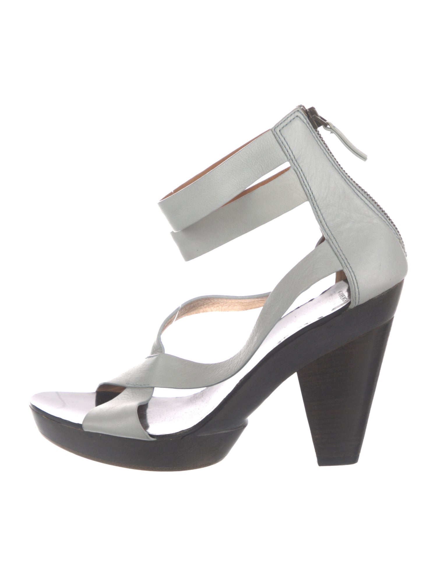 Givenchy Leather Cutout Accent Slingback Sandals