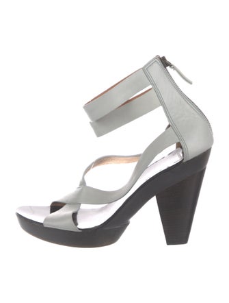 Givenchy Leather Cutout Accent Slingback Sandals