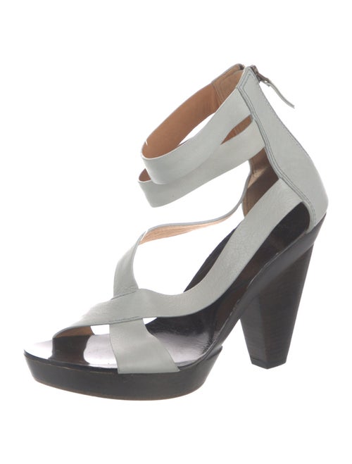 Givenchy Leather Cutout Accent Slingback Sandals