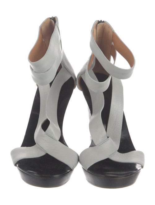 Givenchy Leather Cutout Accent Slingback Sandals