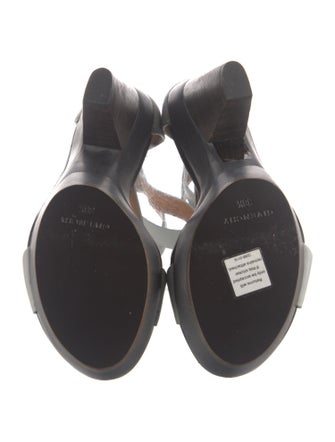 Givenchy Leather Cutout Accent Slingback Sandals