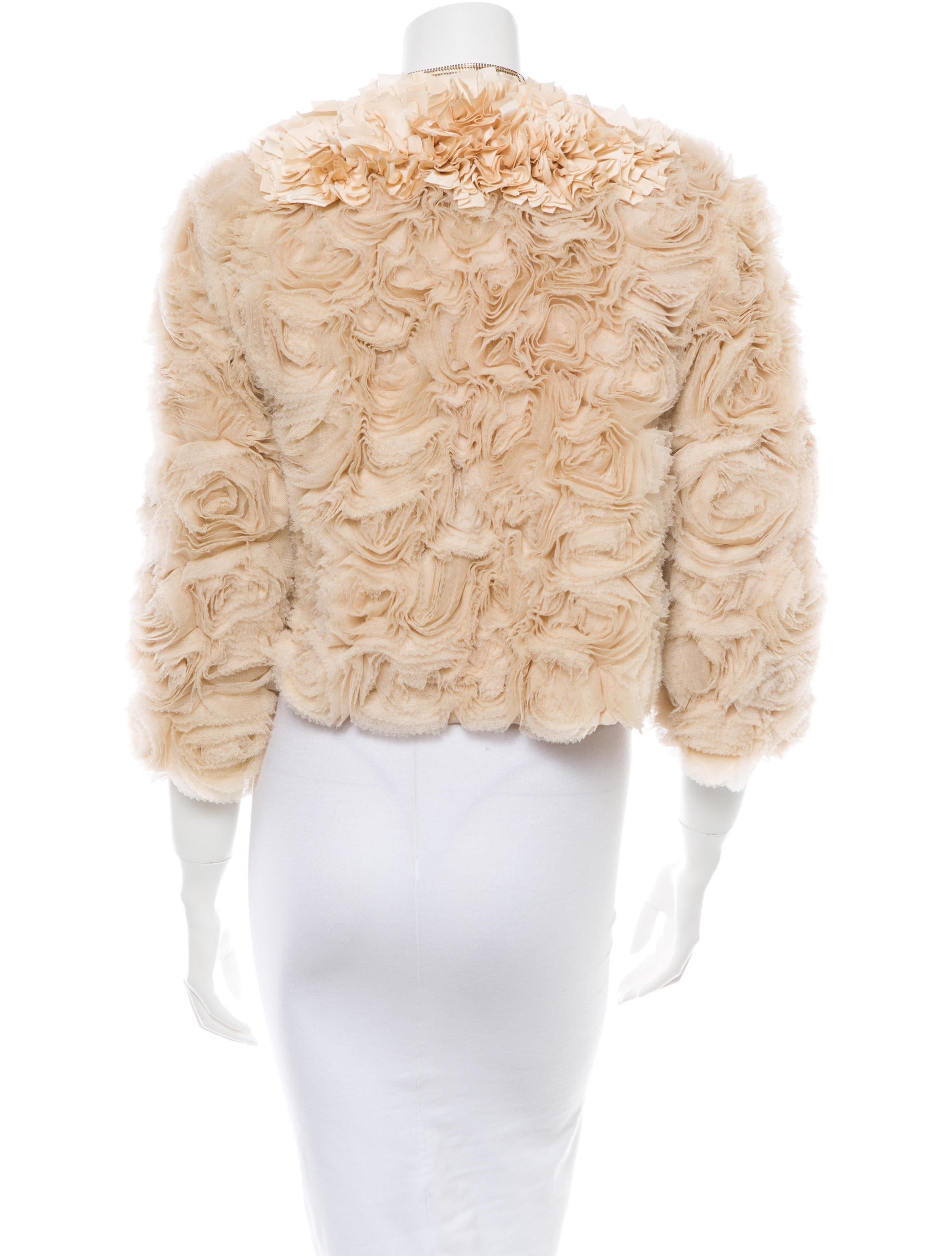 Givenchy Rosette Ruffle Jacket Clothing GIV23736 The RealReal