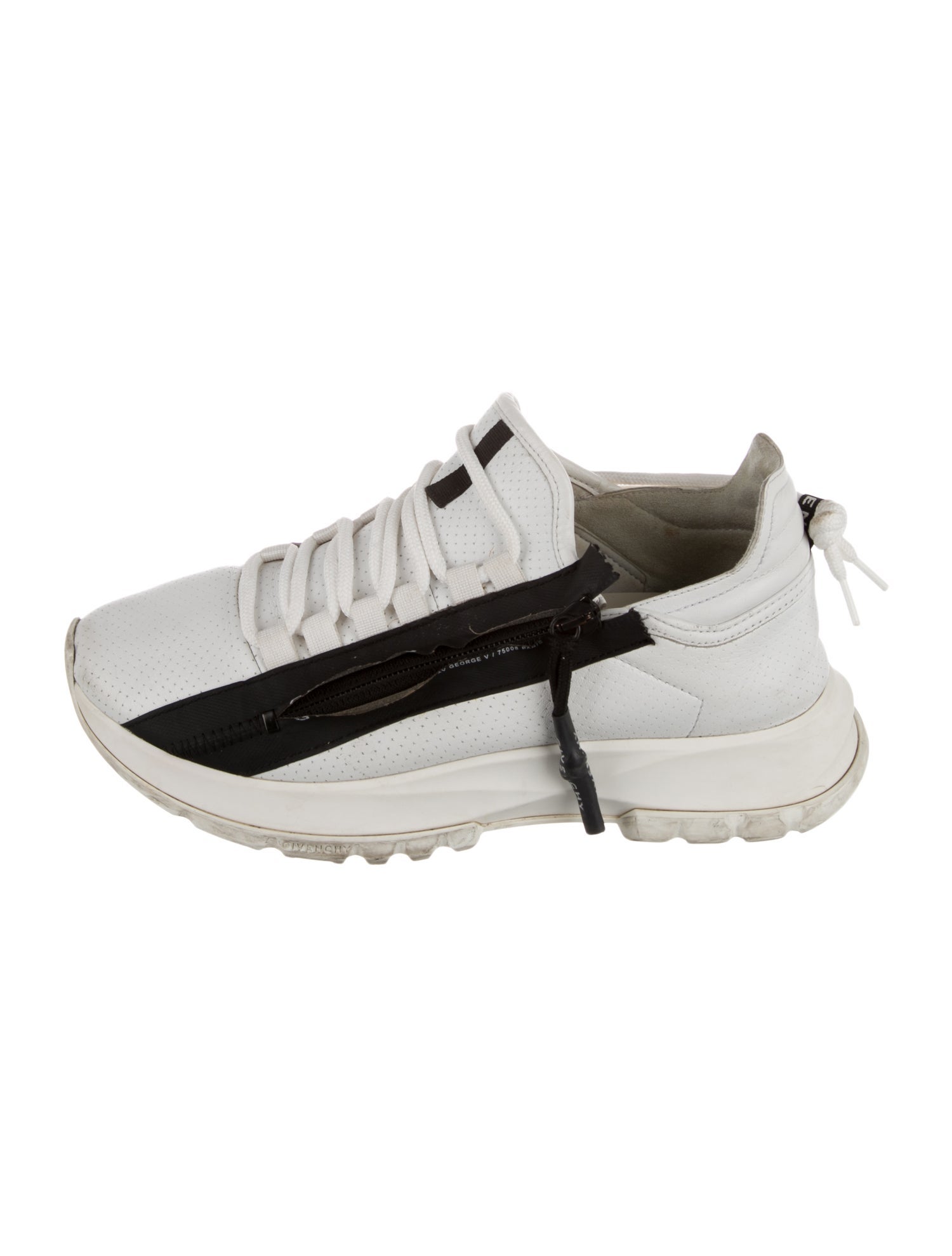 Givenchy Leather Colorblock Pattern Athletic Sneakers