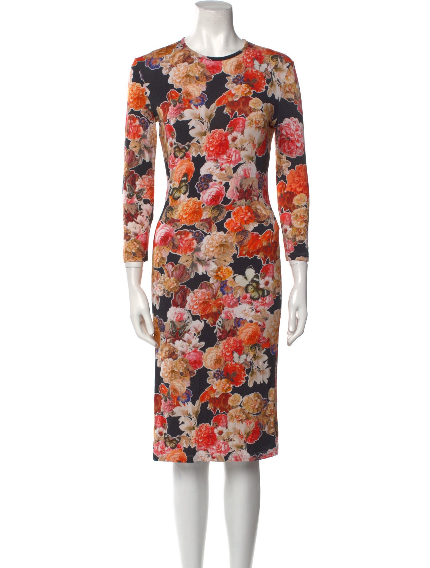 Givenchy Floral Print Knee-Length Dress