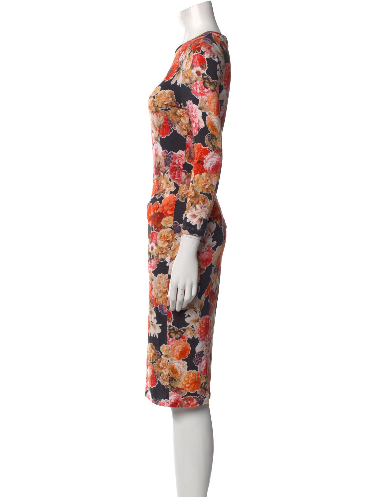 Givenchy Floral Print Knee-Length Dress