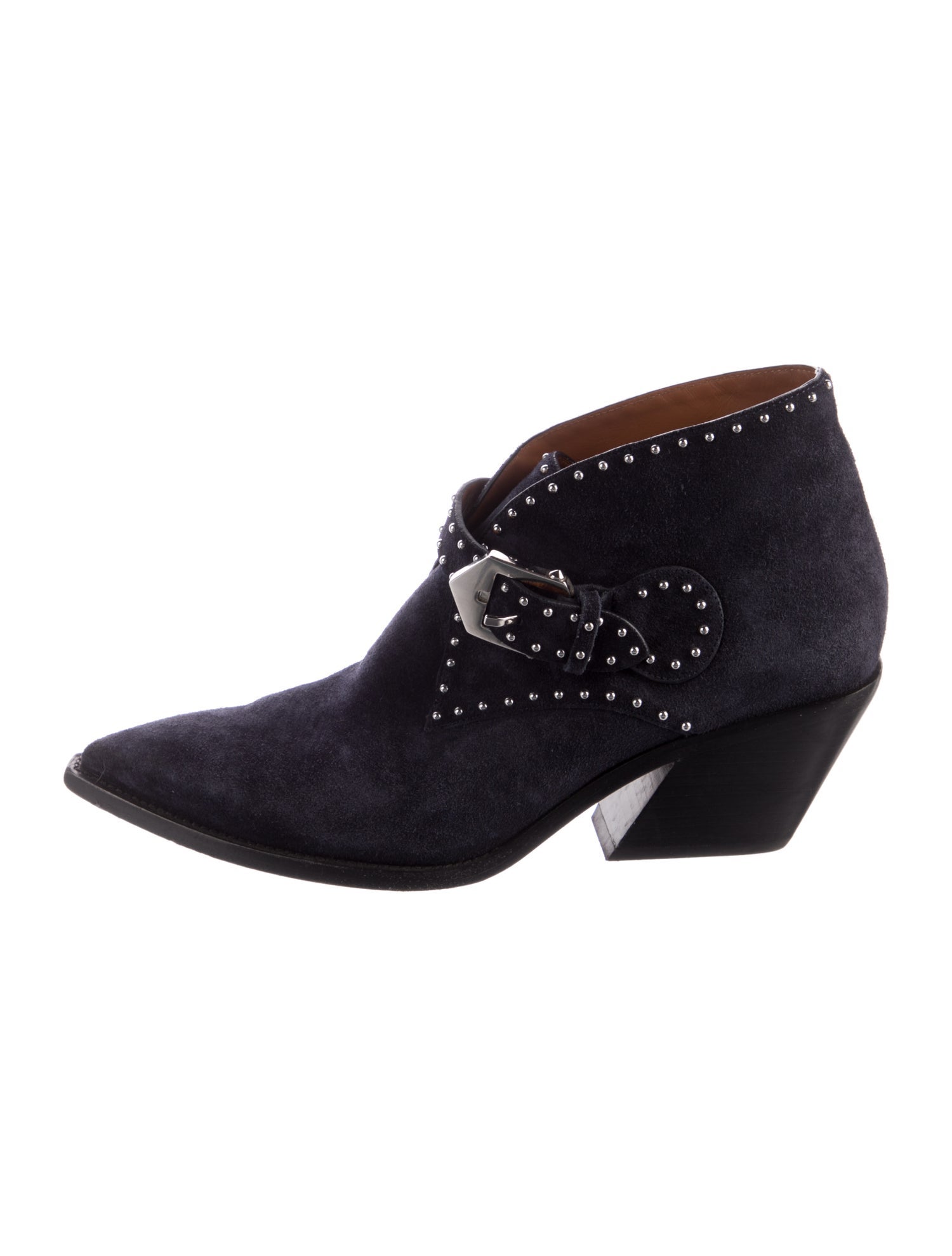 Givenchy Suede Studded Accents Western Boots