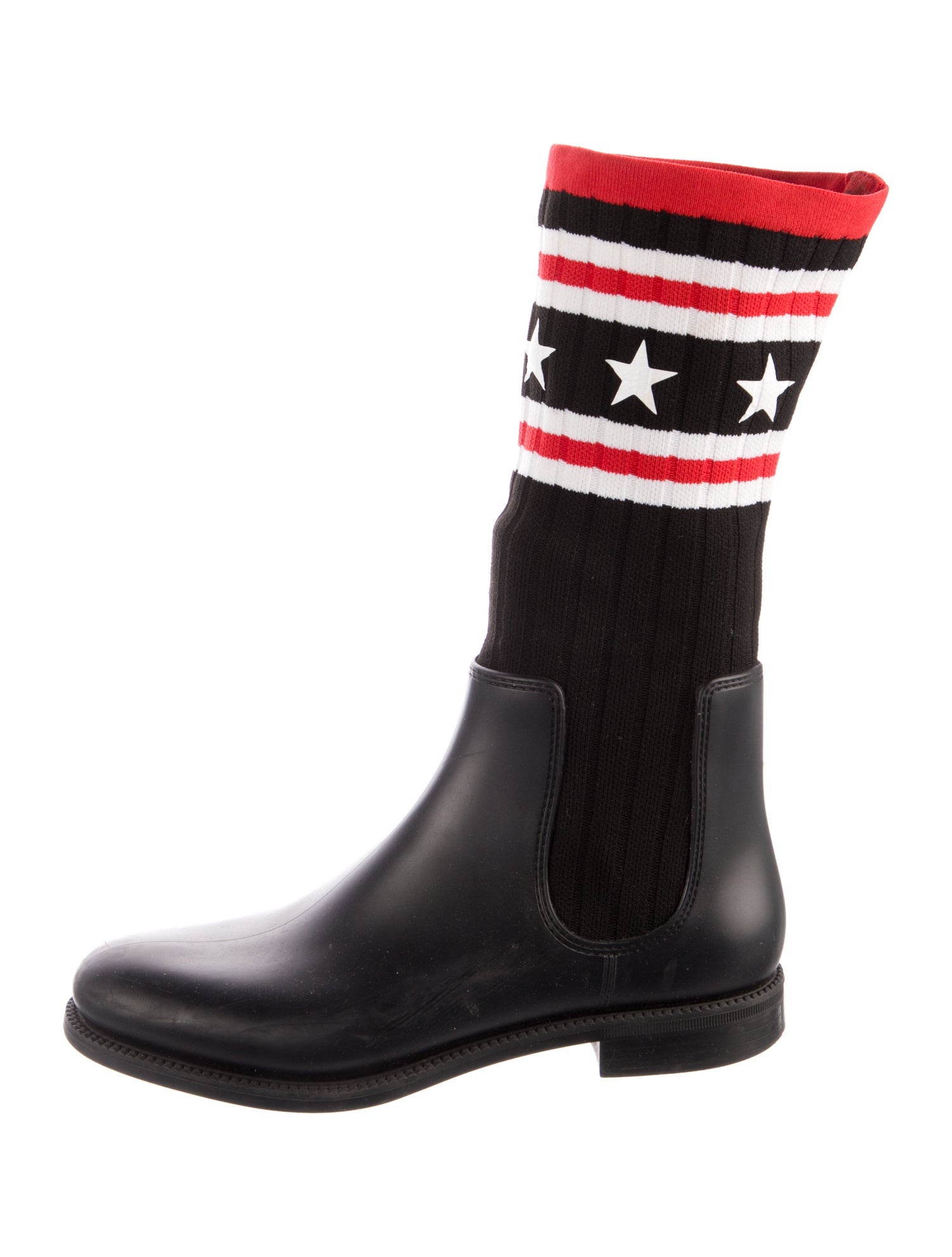 Givenchy Rubber Colorblock Pattern Rain Boots