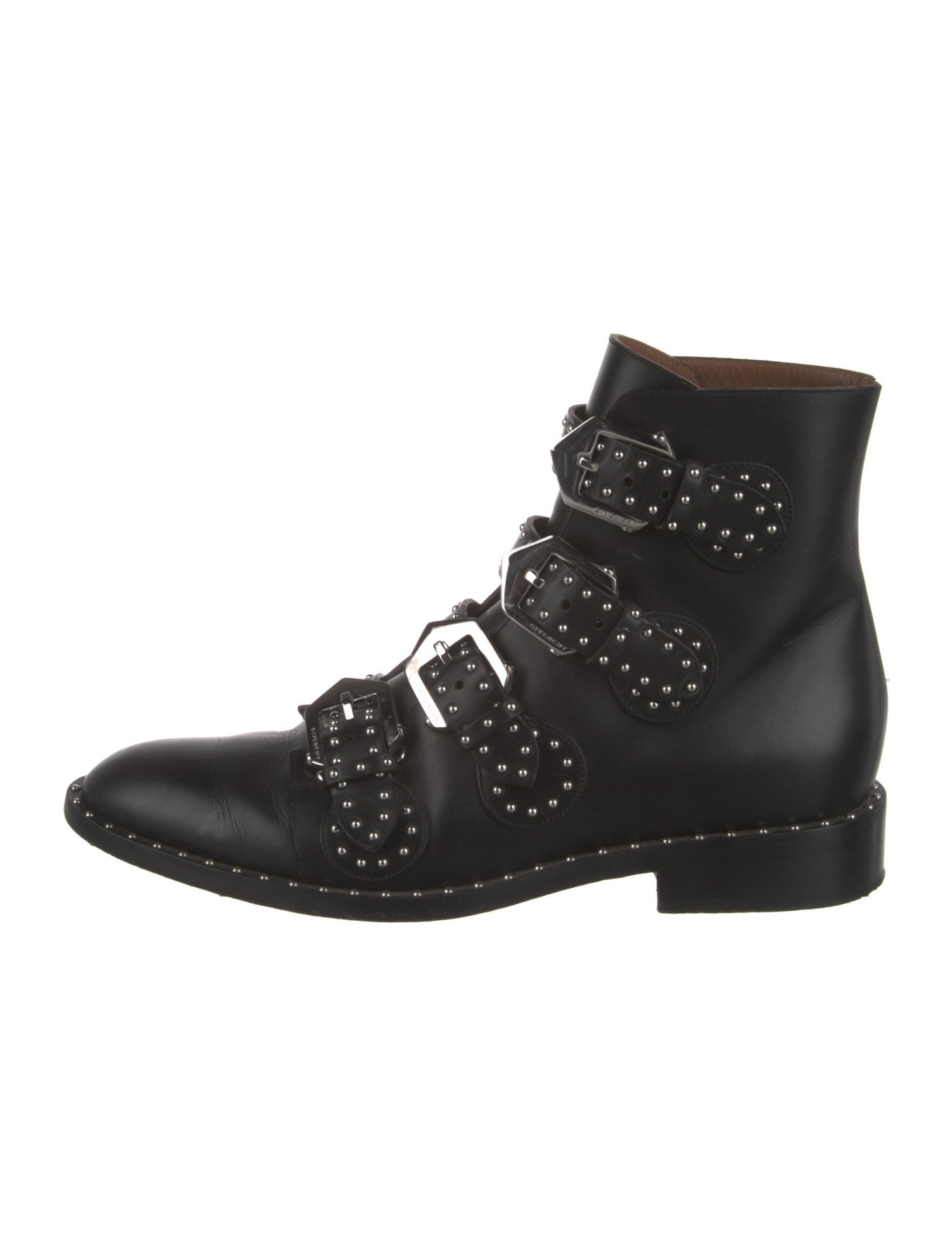 Givenchy Leather Studded Accents Combat Boots