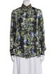 Givenchy Silk Floral Print Button-Up Top