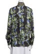 Givenchy Silk Floral Print Button-Up Top