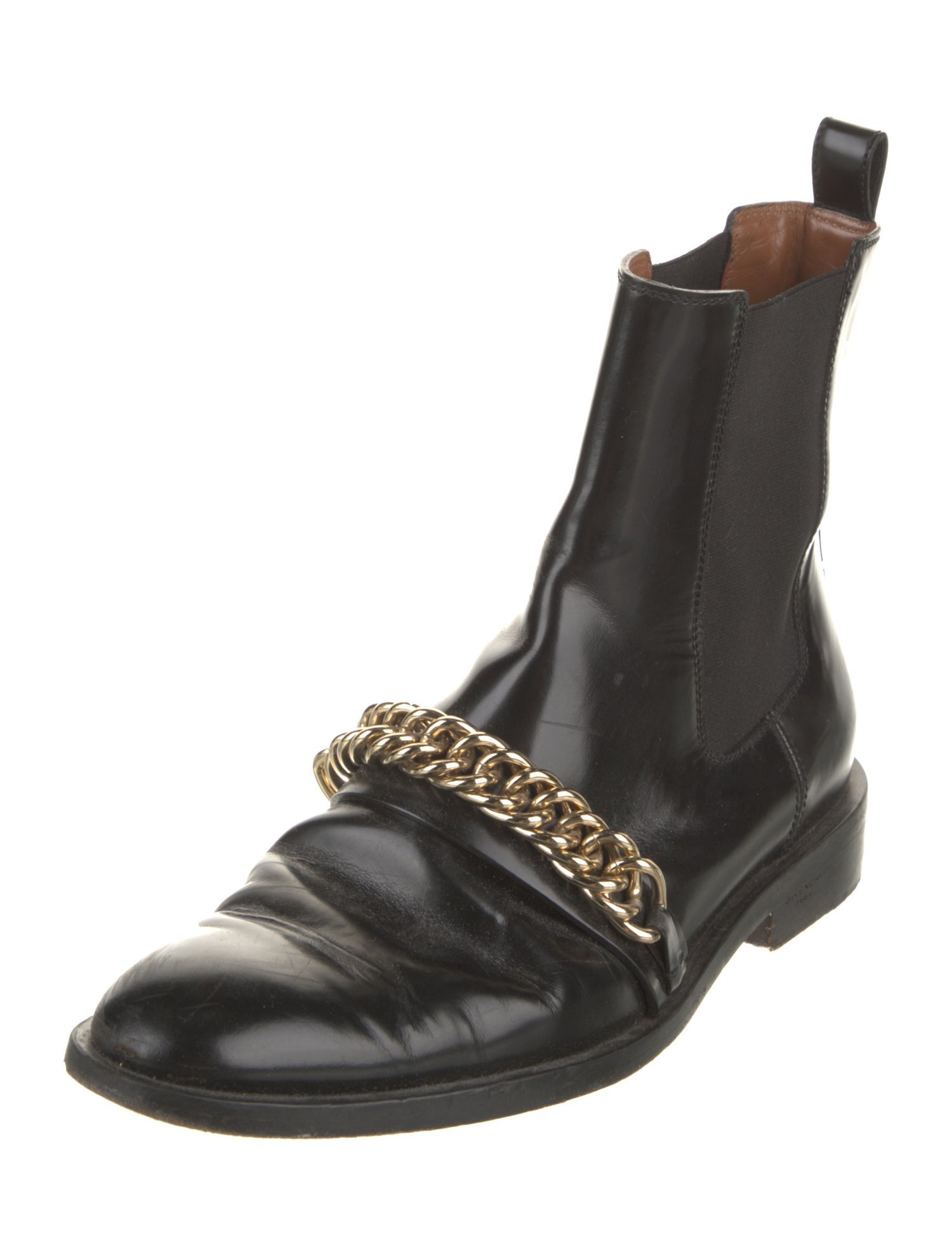 Givenchy Leather Animal Print Chelsea Boots