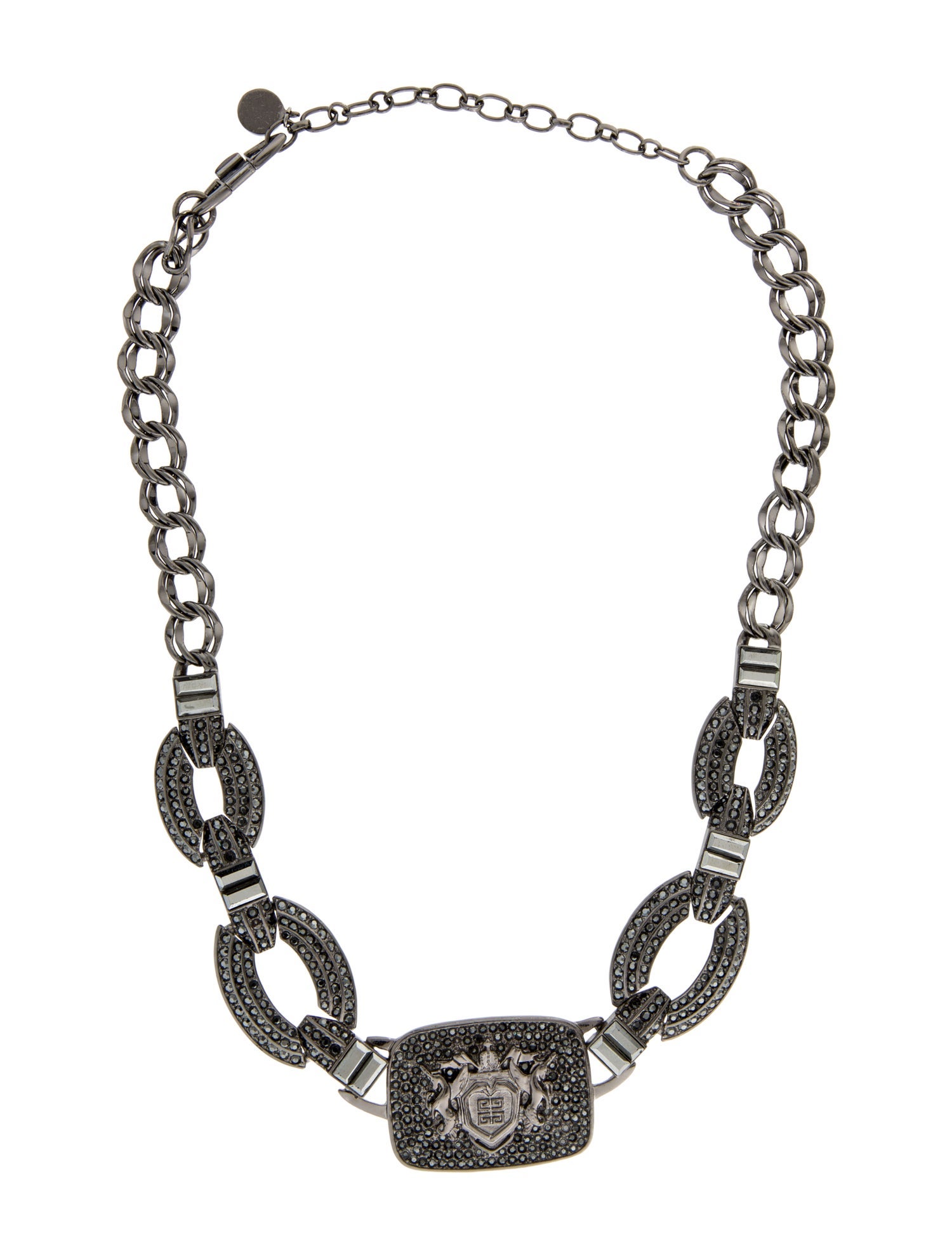 Givenchy Crystal Heraldic Collar Necklace