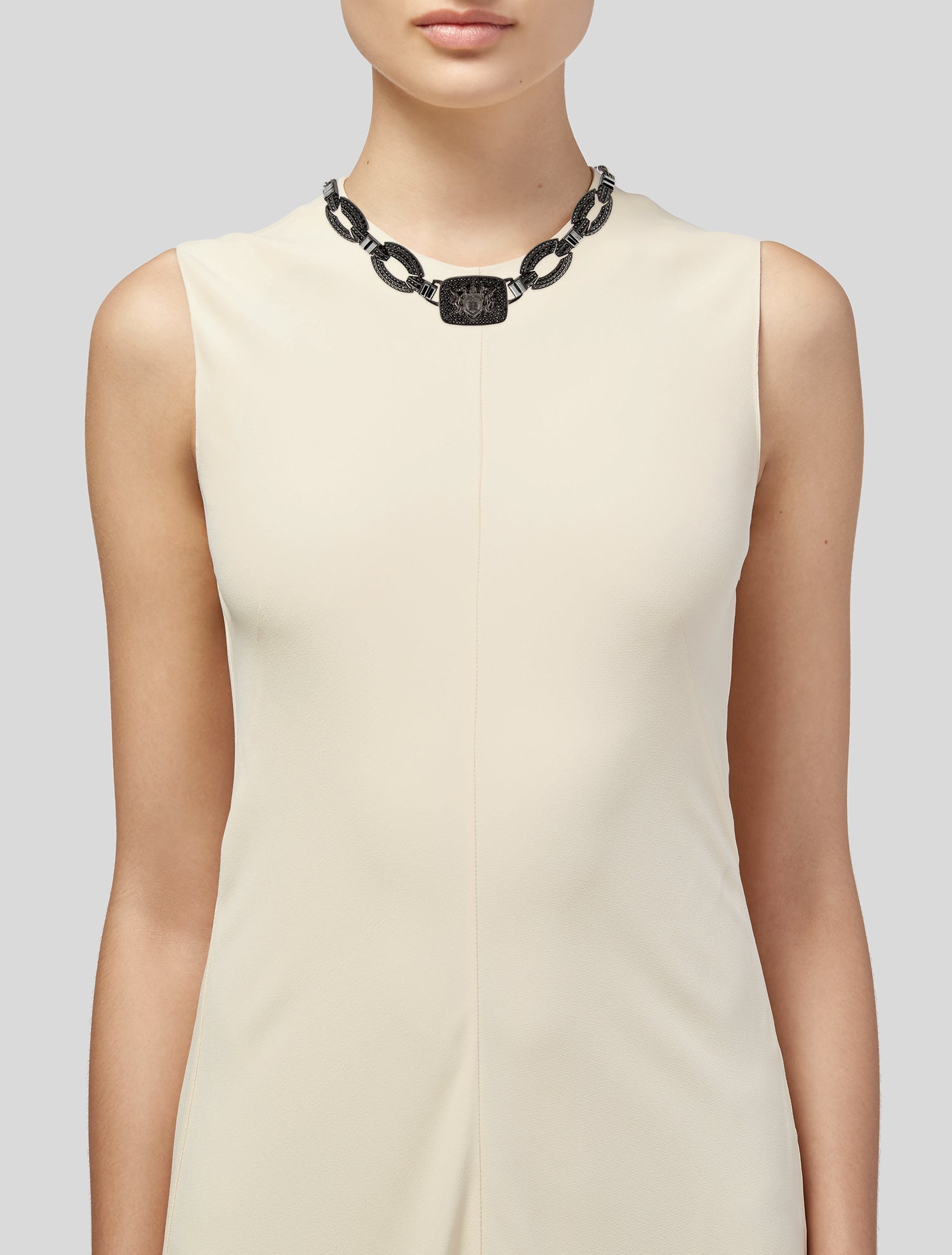 Givenchy Crystal Heraldic Collar Necklace