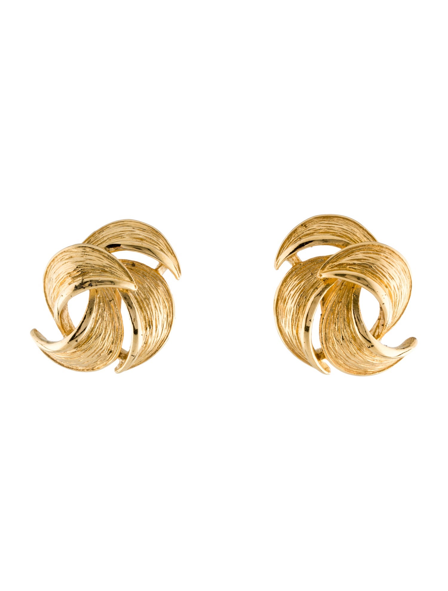 Givenchy Swirl Leaf Clip-On Earrings