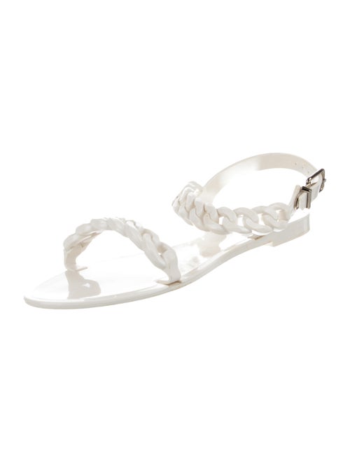 Givenchy Rubber Chain-Link Accents Slingback Sandals