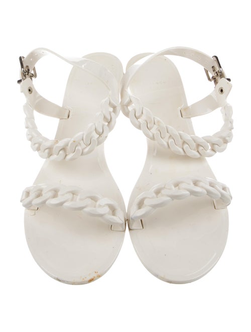 Givenchy Rubber Chain-Link Accents Slingback Sandals