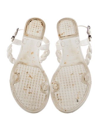 Givenchy Rubber Chain-Link Accents Slingback Sandals