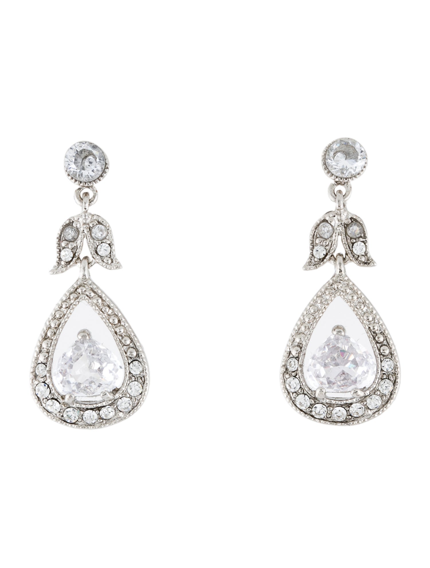 Givenchy Crystal Clip-On Drop Earrings