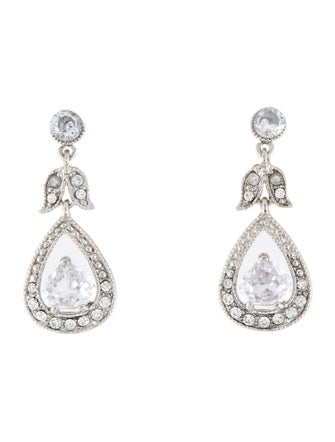 Givenchy Crystal Clip-On Drop Earrings