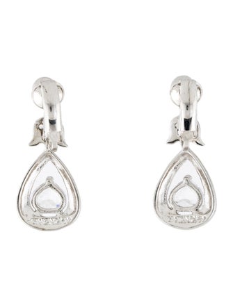 Givenchy Crystal Clip-On Drop Earrings