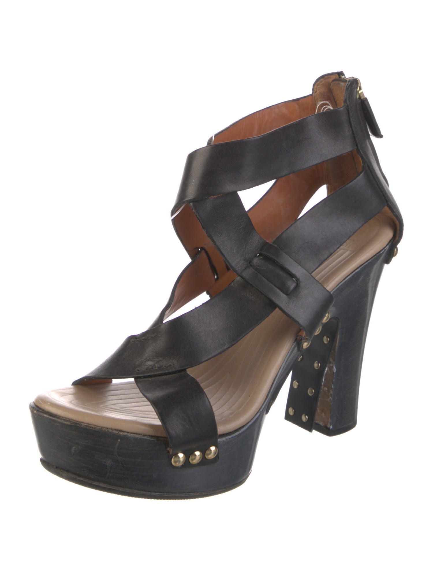 Givenchy Leather Studded Accents Sandals