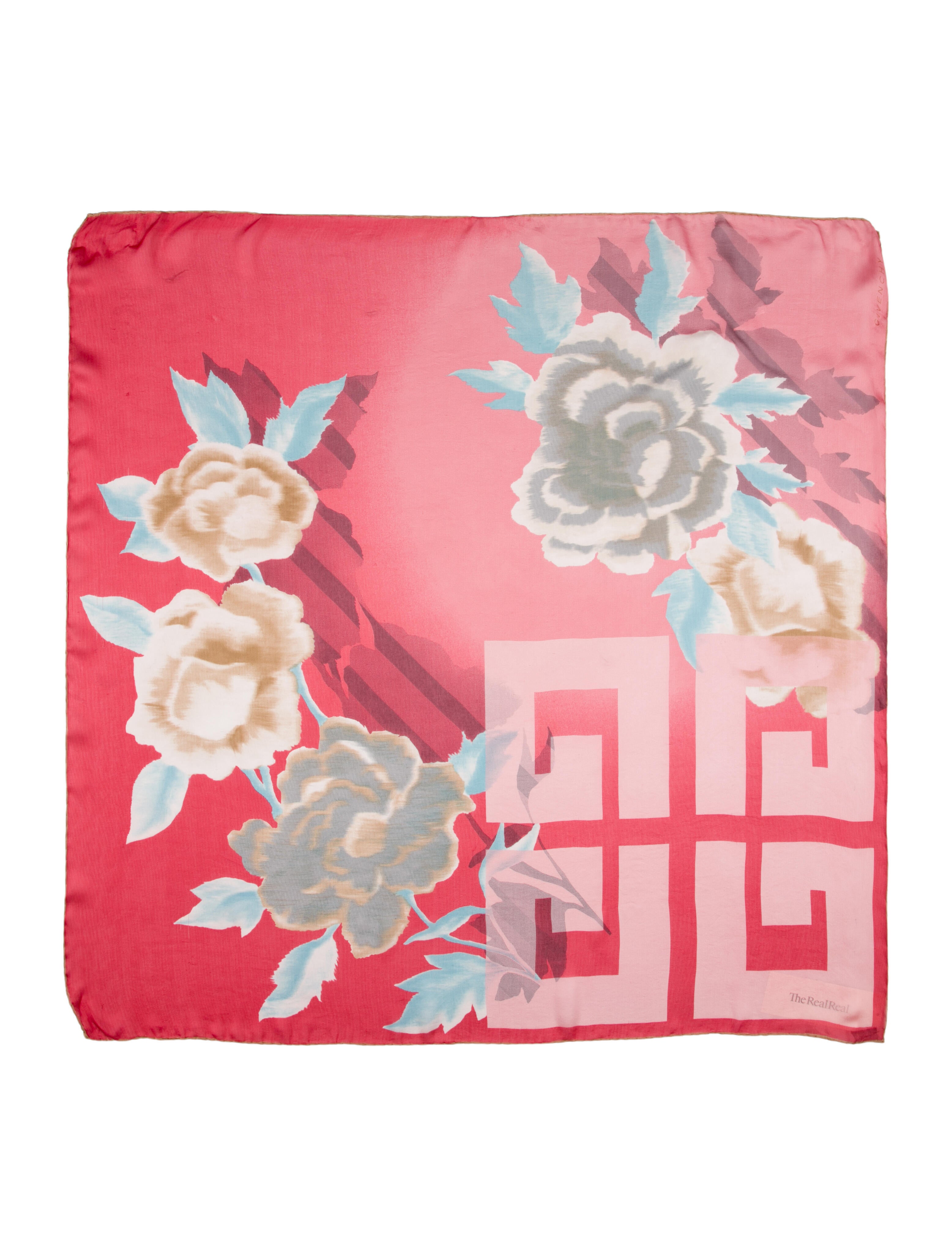 Givenchy Silk Floral Print Scarf