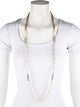 Givenchy Faux Pearl & Crystal Beaded Chain Necklcace
