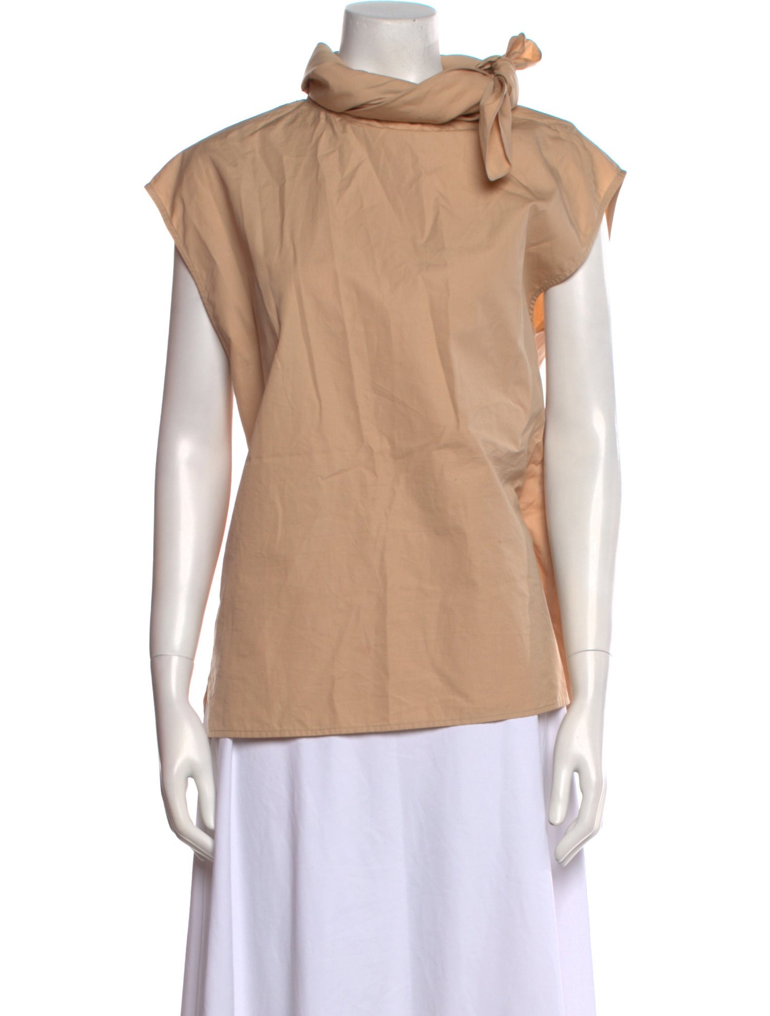 Givenchy Mock Neck Short Sleeve Blouse