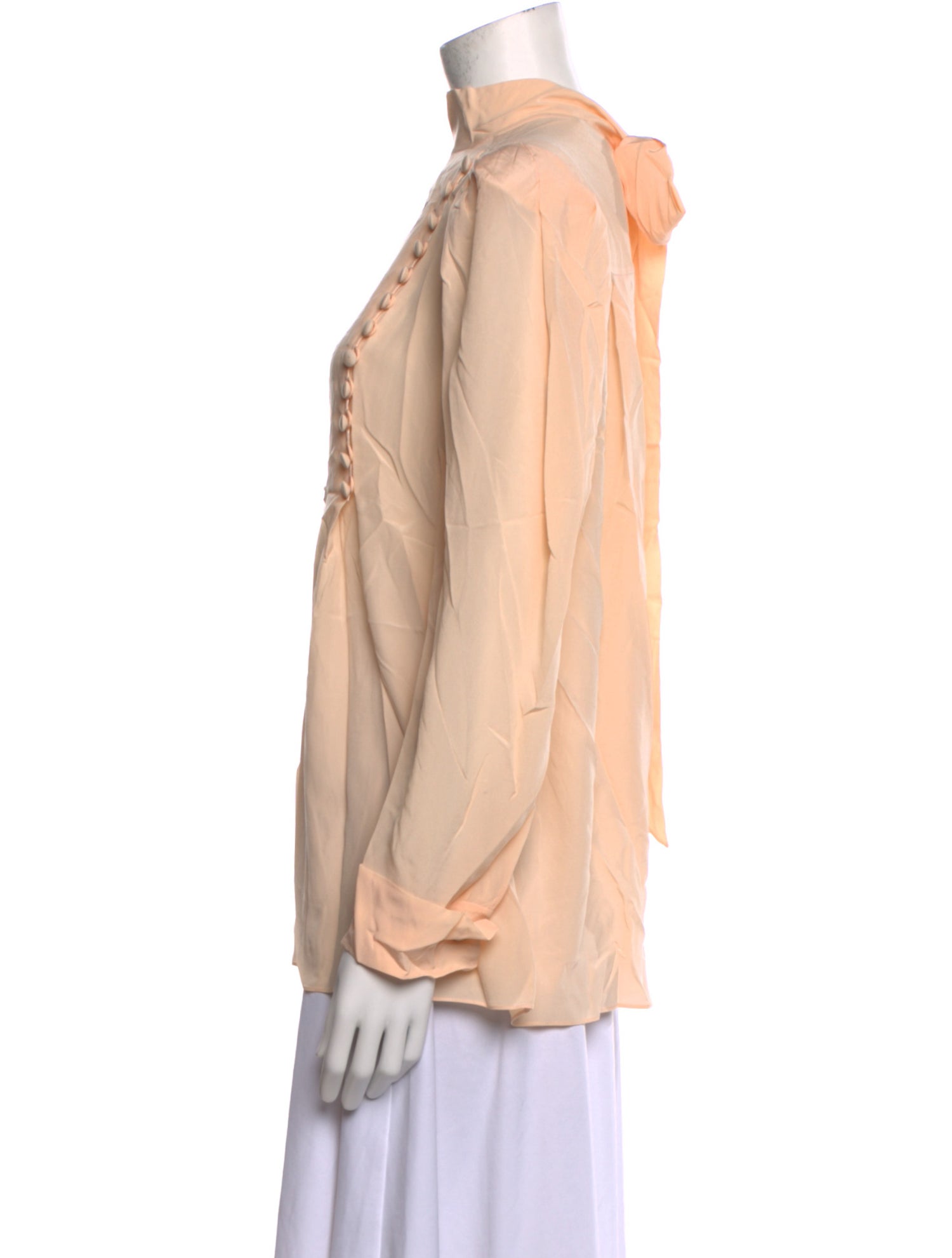 Givenchy Silk Mock Neck Blouse