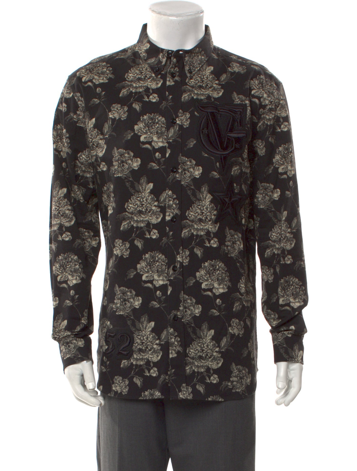 Givenchy Floral Print Long Sleeve Shirt