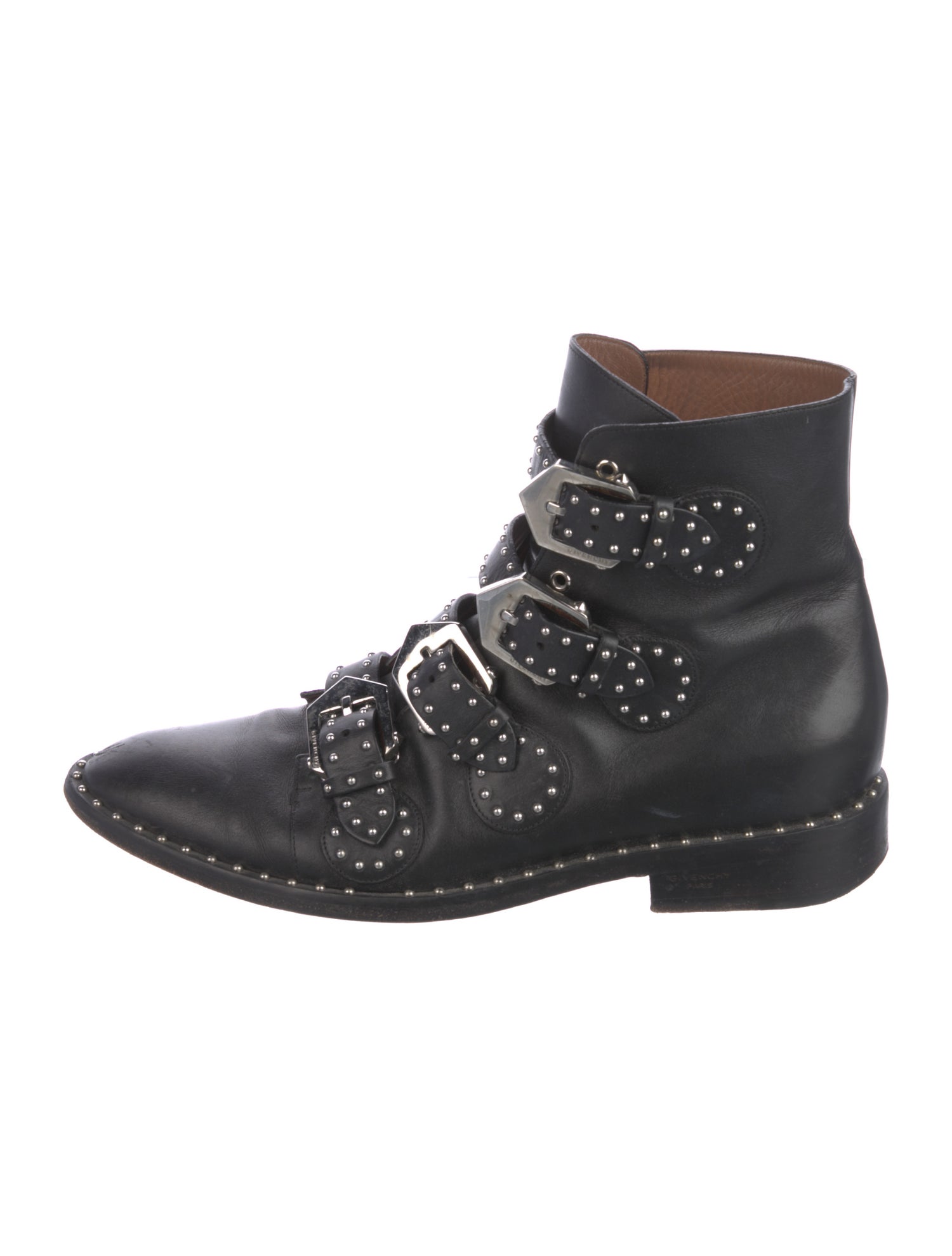 Givenchy Leather Studded Accents Combat Boots