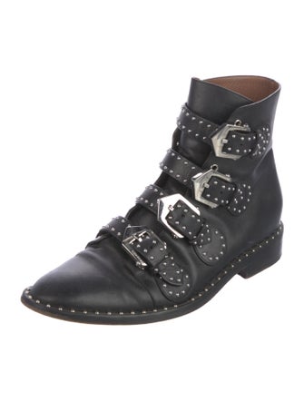 Givenchy Leather Studded Accents Combat Boots