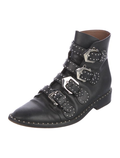 Givenchy Leather Studded Accents Combat Boots