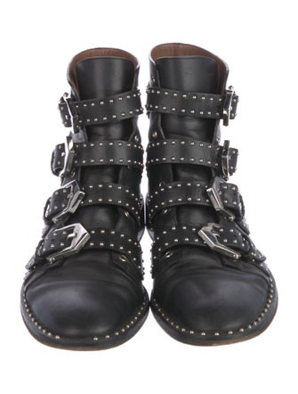 Givenchy Leather Studded Accents Combat Boots
