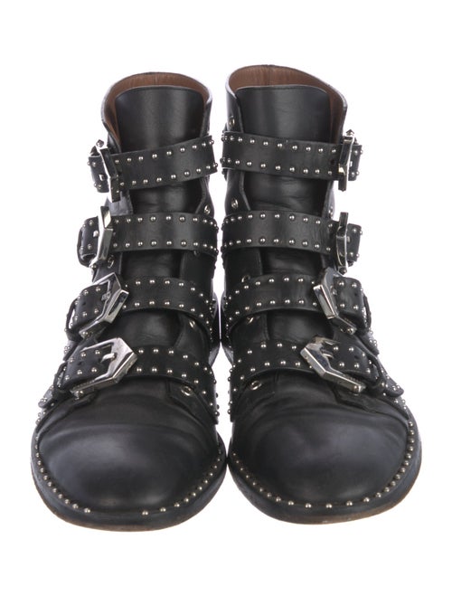 Givenchy Leather Studded Accents Combat Boots