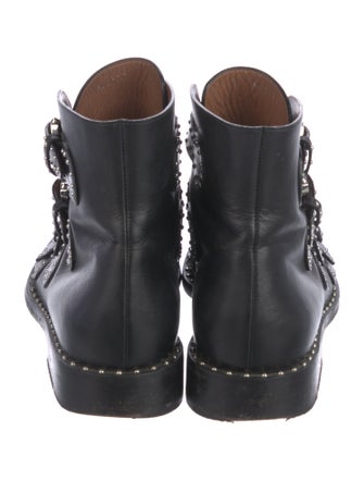 Givenchy Leather Studded Accents Combat Boots