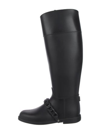 Givenchy Rubber Chain-Link Accents Boots