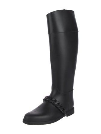 Givenchy Rubber Chain-Link Accents Boots