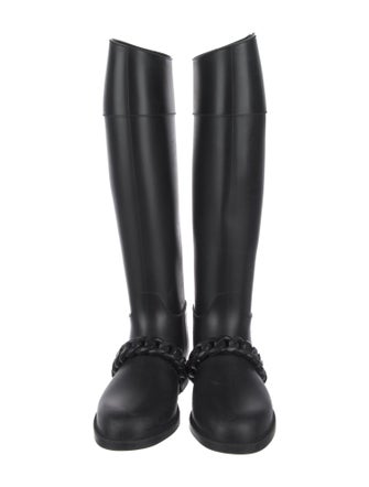 Givenchy Rubber Chain-Link Accents Boots