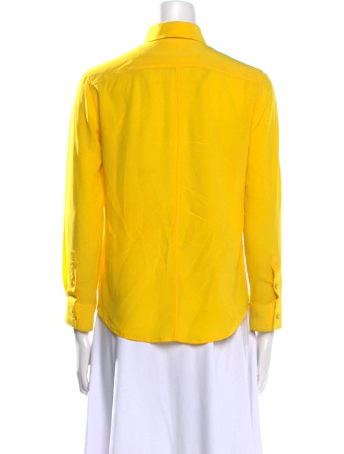 Givenchy Silk Three-Quarter Sleeve Button-Up Top