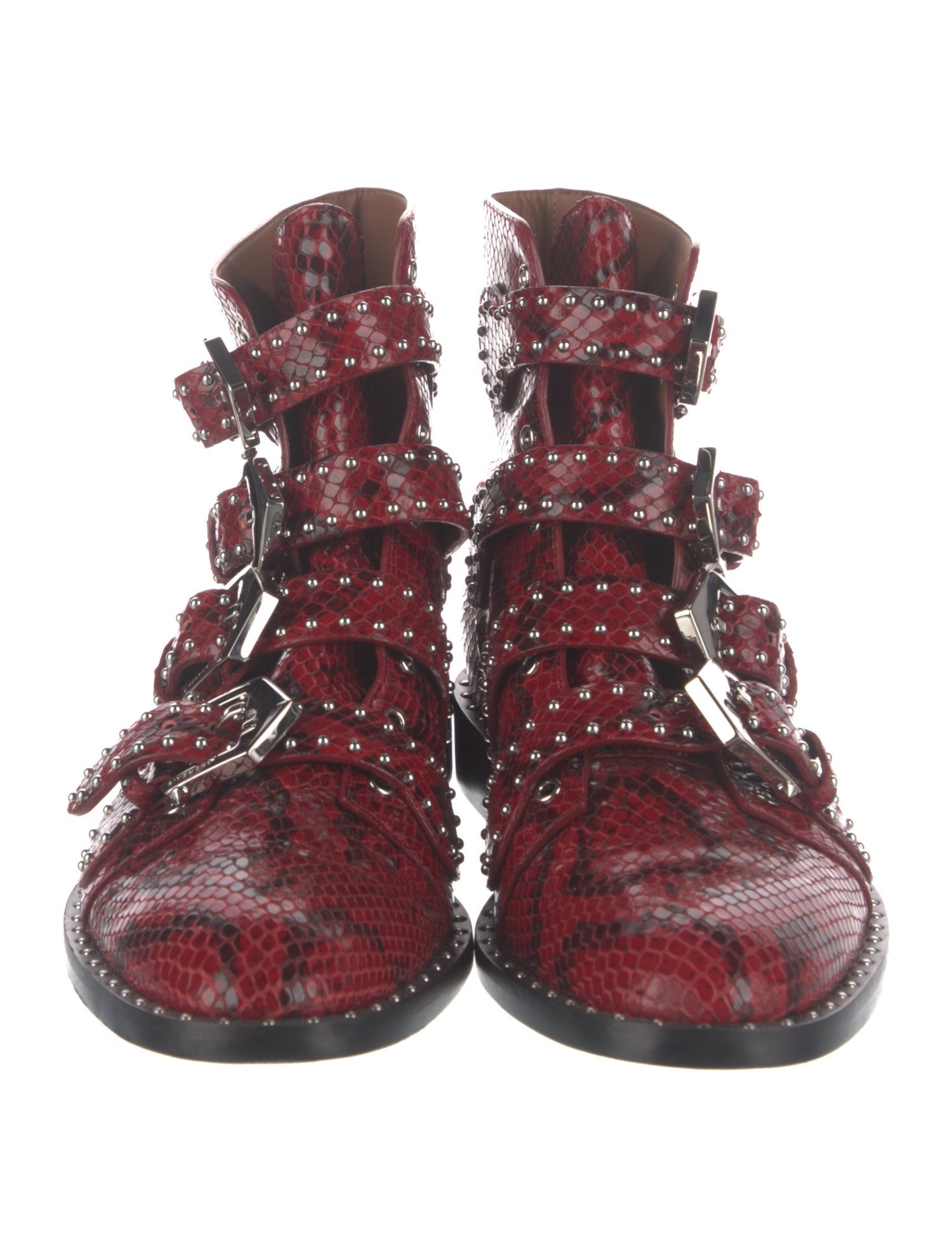 Givenchy Embossed Leather Animal Print Boots