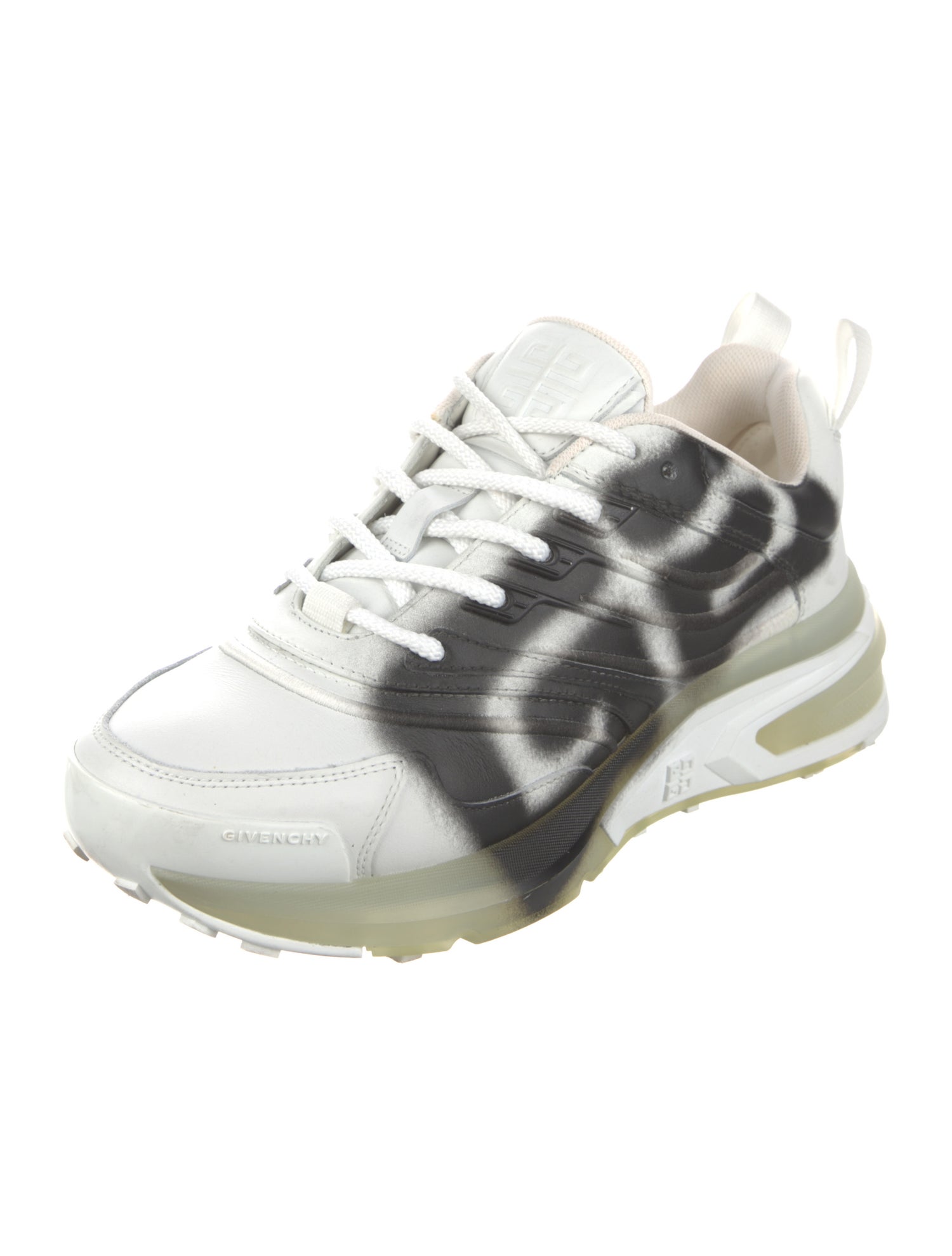 Givenchy Leather Colorblock Pattern Chunky Sneakers