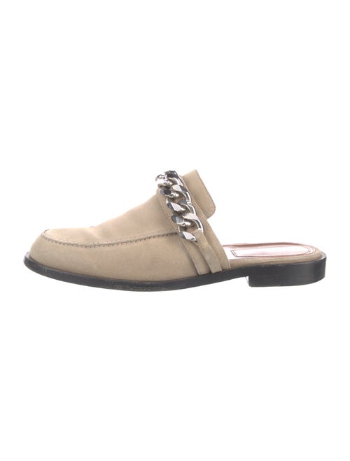 Givenchy Suede Chain-Link Accents Mules