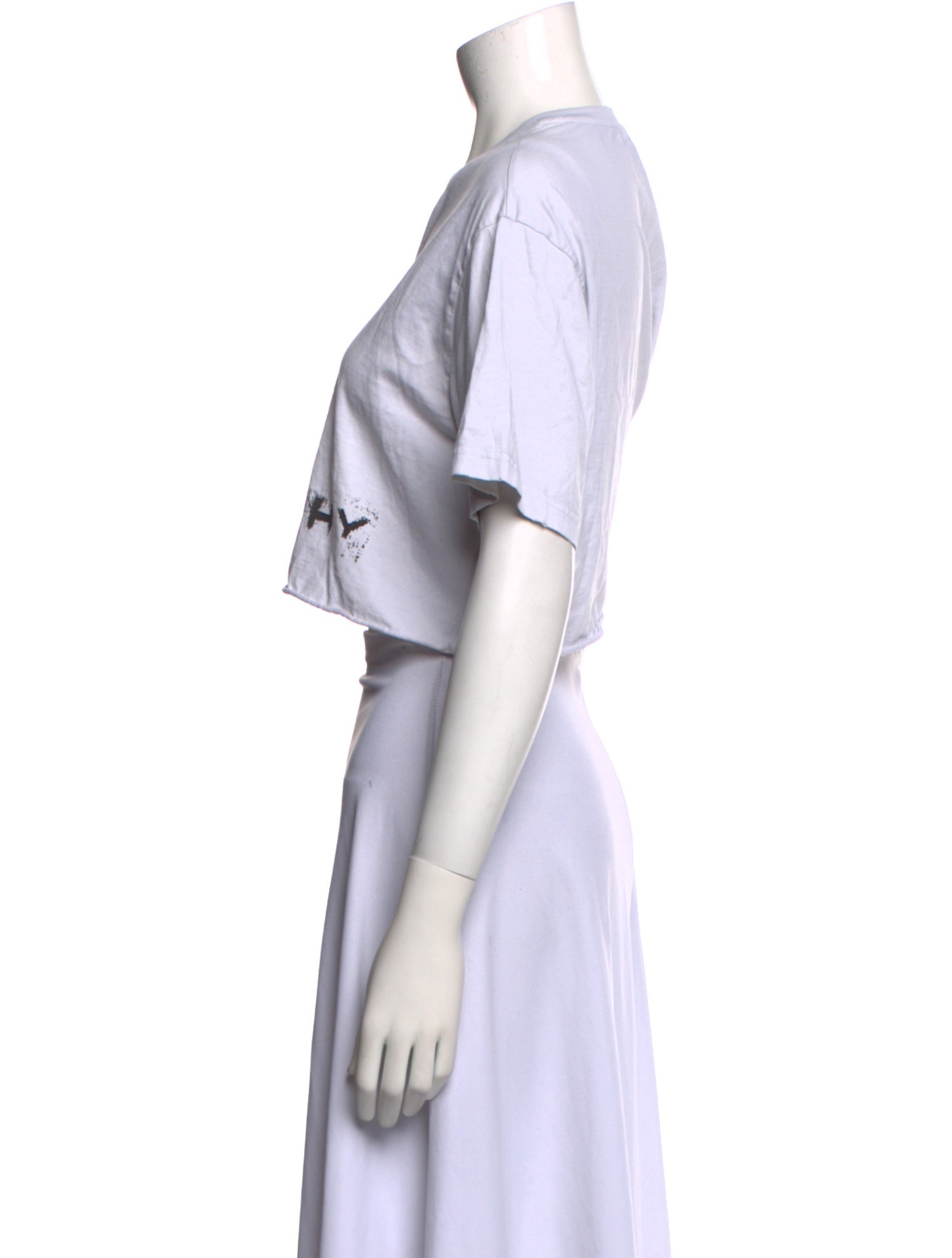 Givenchy Graphic Print Crew Neck Crop Top