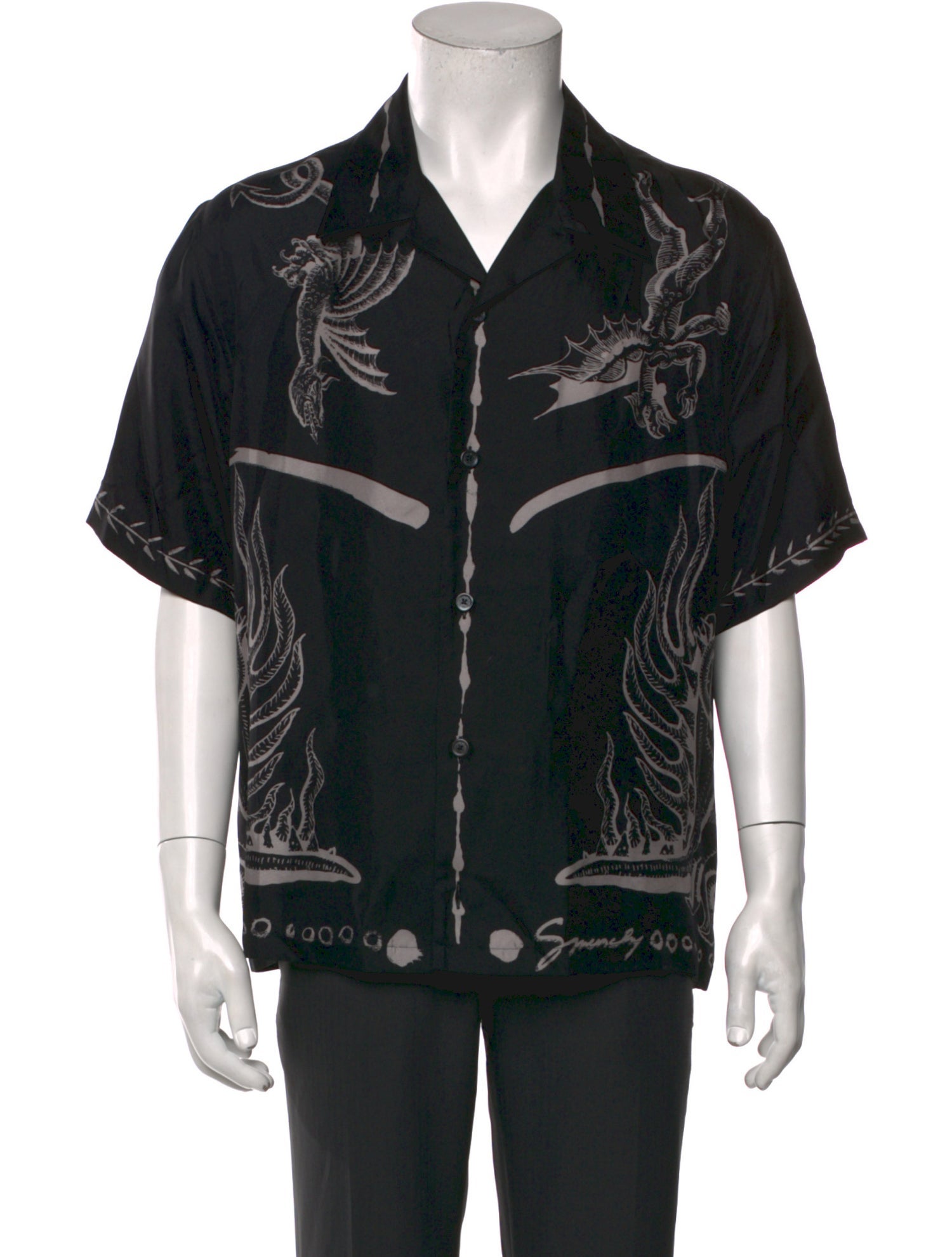 Givenchy Silk Graphic Print Shirt