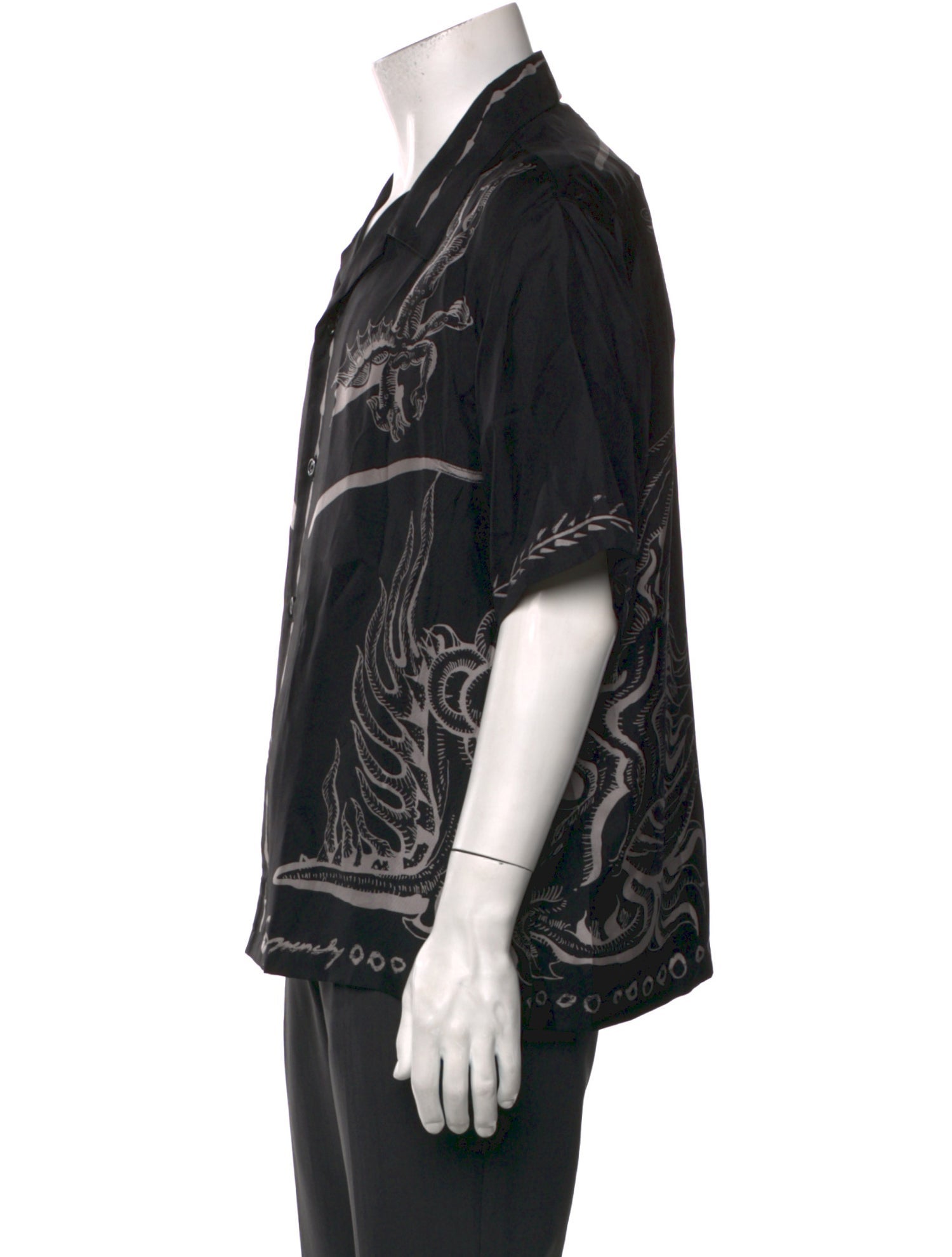 Givenchy Silk Graphic Print Shirt